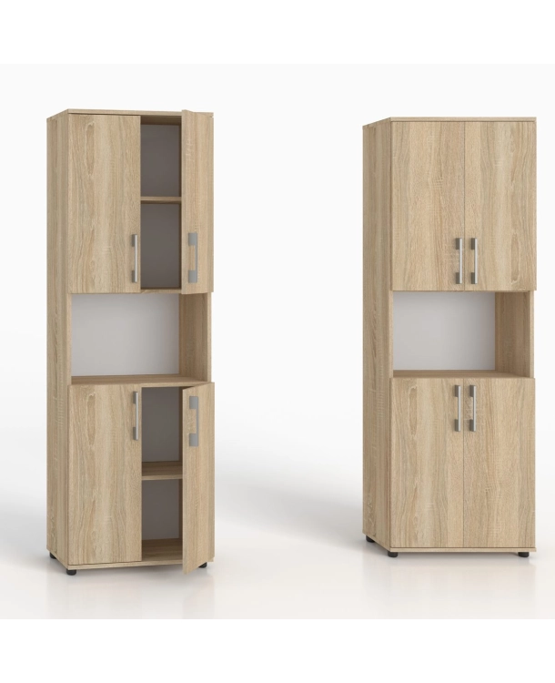 Regał biurowy na ksiażki i segragatoryG 60 4d dąb sonoma